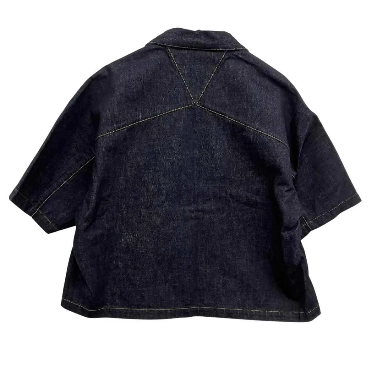 21SS LOW DENIM SHORT SLEEVE SHIRT クロップドデニム半袖シャツ - Image 2