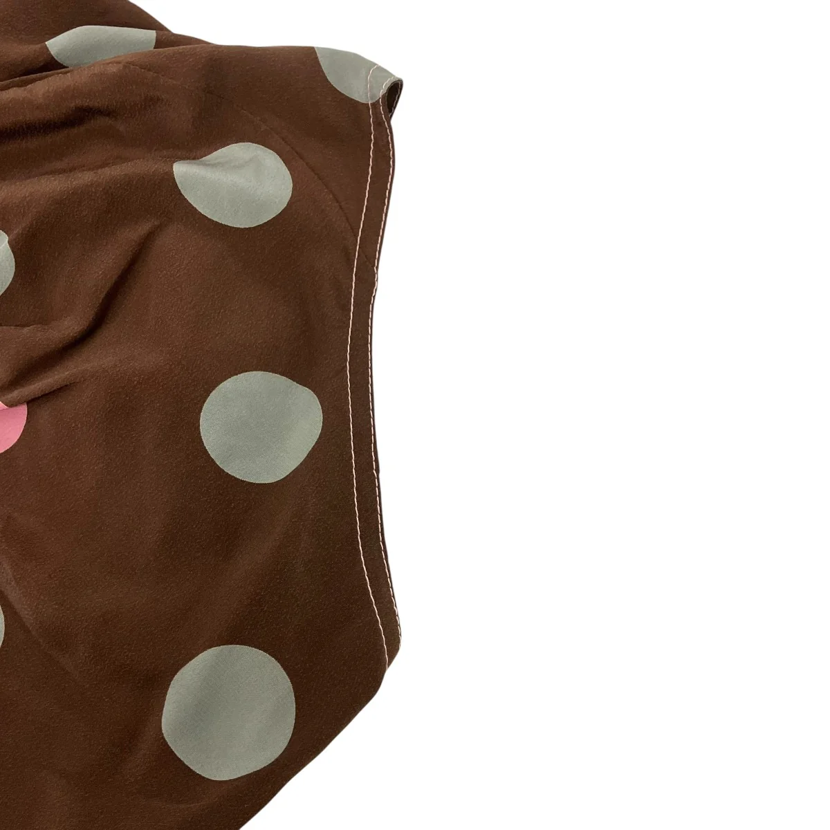 SILK POLKA DOTS BLOUSE WITH TIE-NECKドット柄ノースリーブワンピース - Image 5