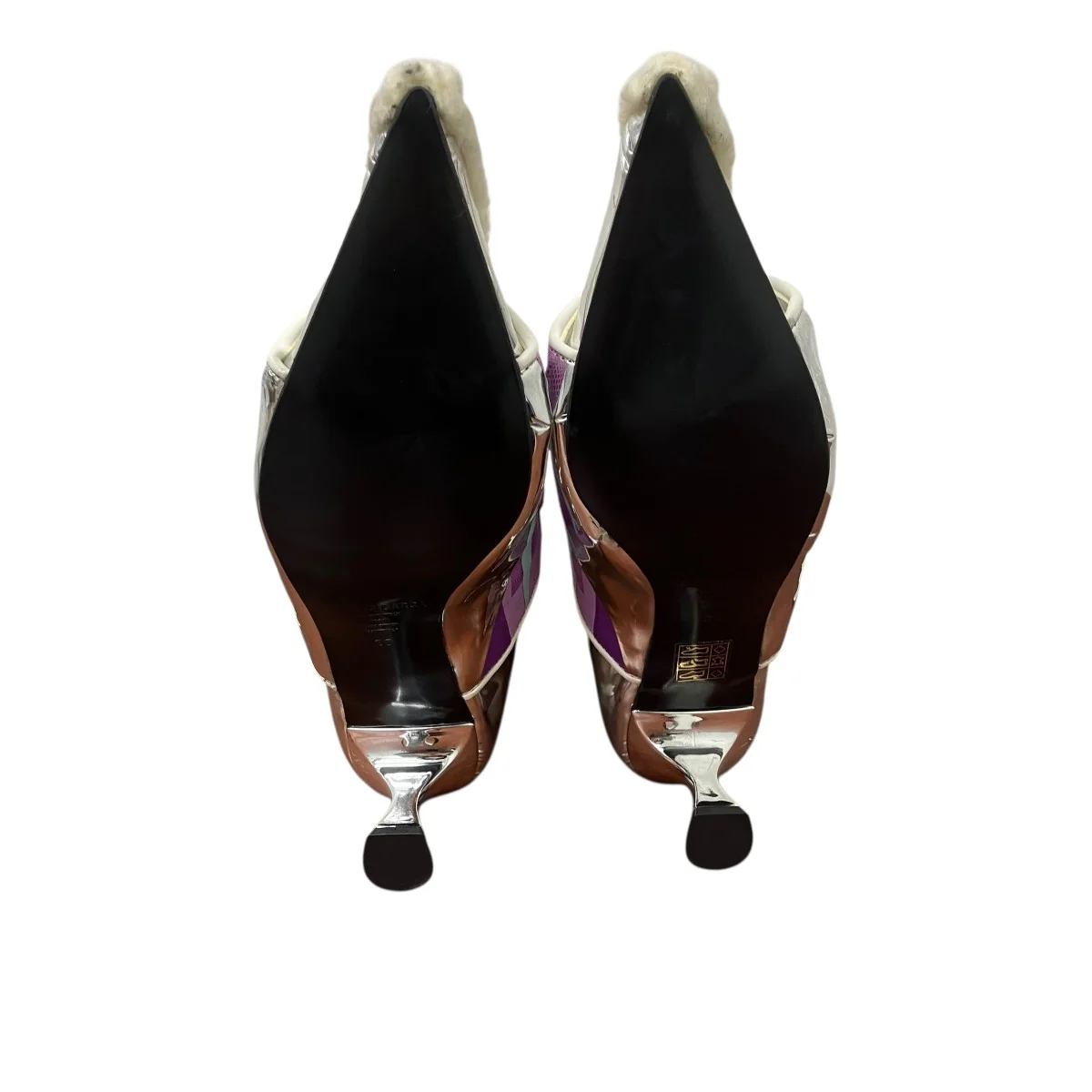 TEDDY KITTEN HEEL BOOTS SILVERブーツ - Image 6