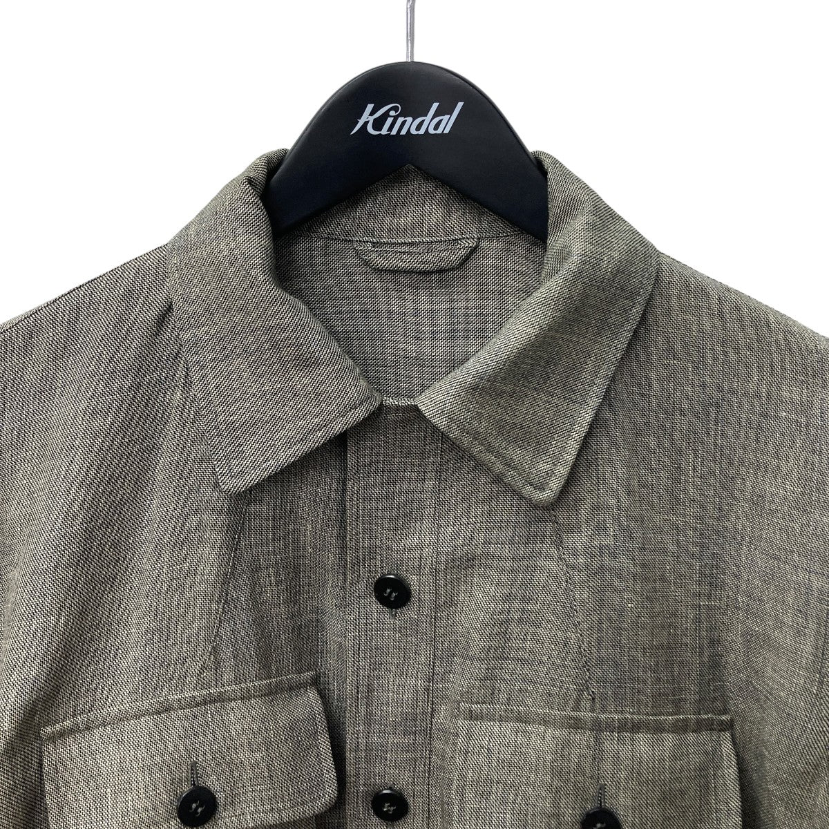 WOOL LINEN SILK SAFARI JACKET サファリシャツジャケット - Image 3