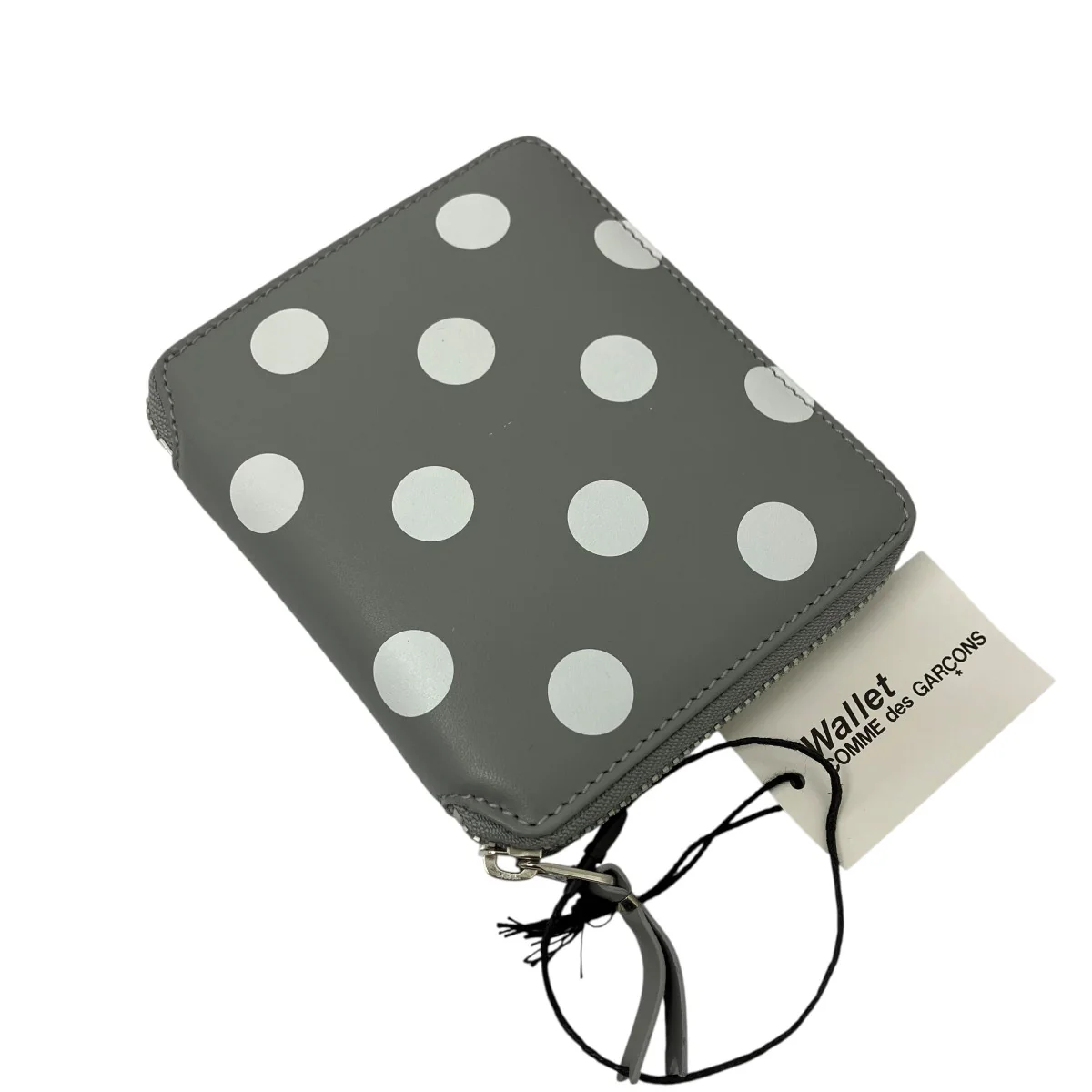POLKA DOTS PRINTED FULL ZIP AROUND WALLET 2つ折り財布