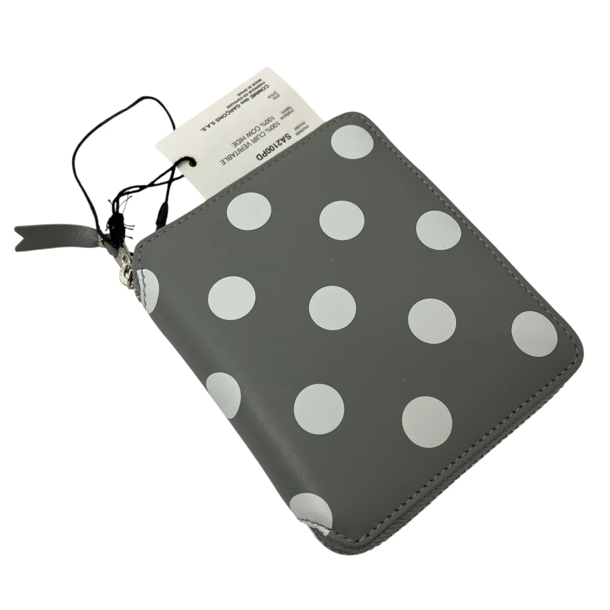 POLKA DOTS PRINTED FULL ZIP AROUND WALLET 2つ折り財布 - Image 2