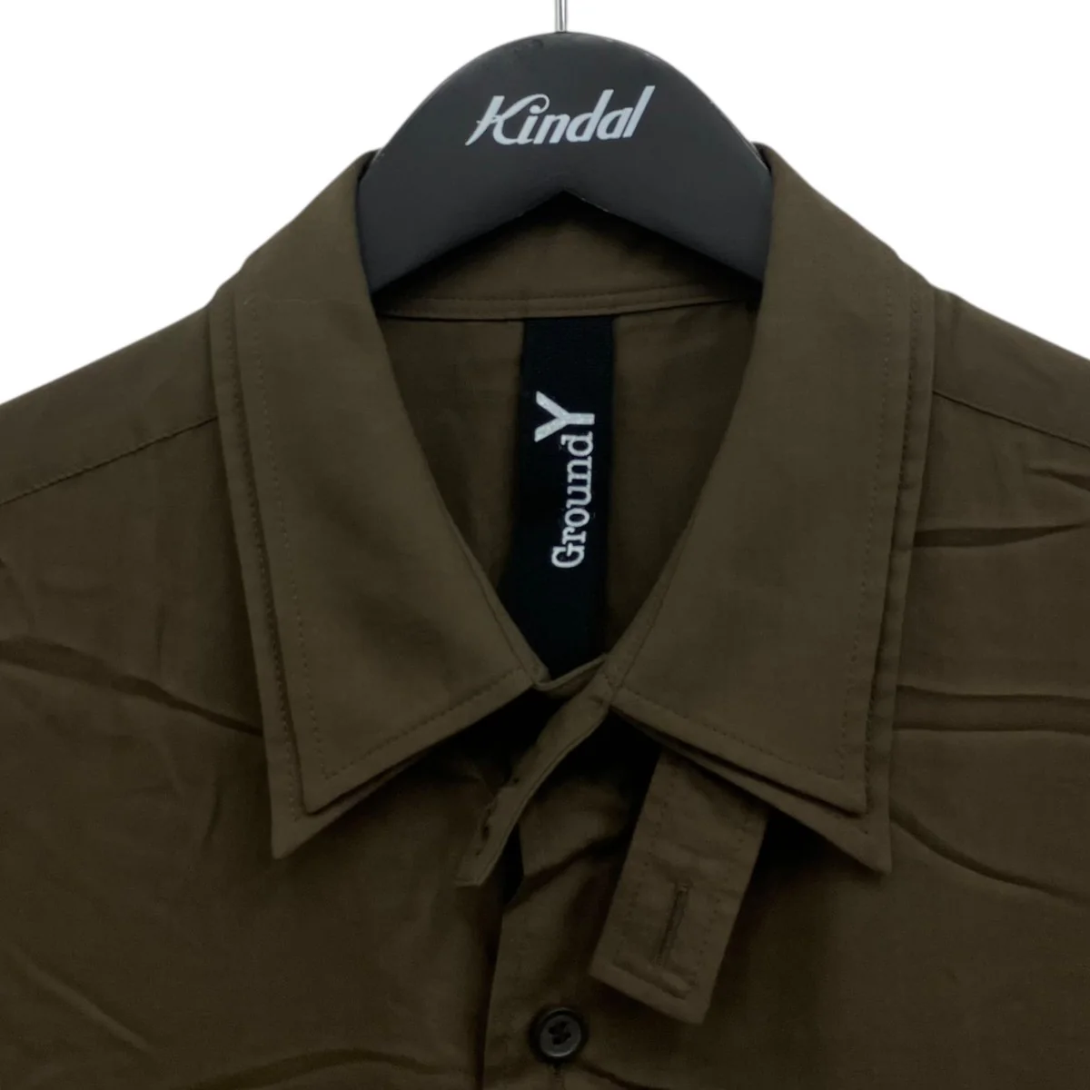 CELLULOSE LAWN DOUBLE COLLAR SLANTED POCKET SHIRT リヨセルアシンメトリーシャツ - Image 3