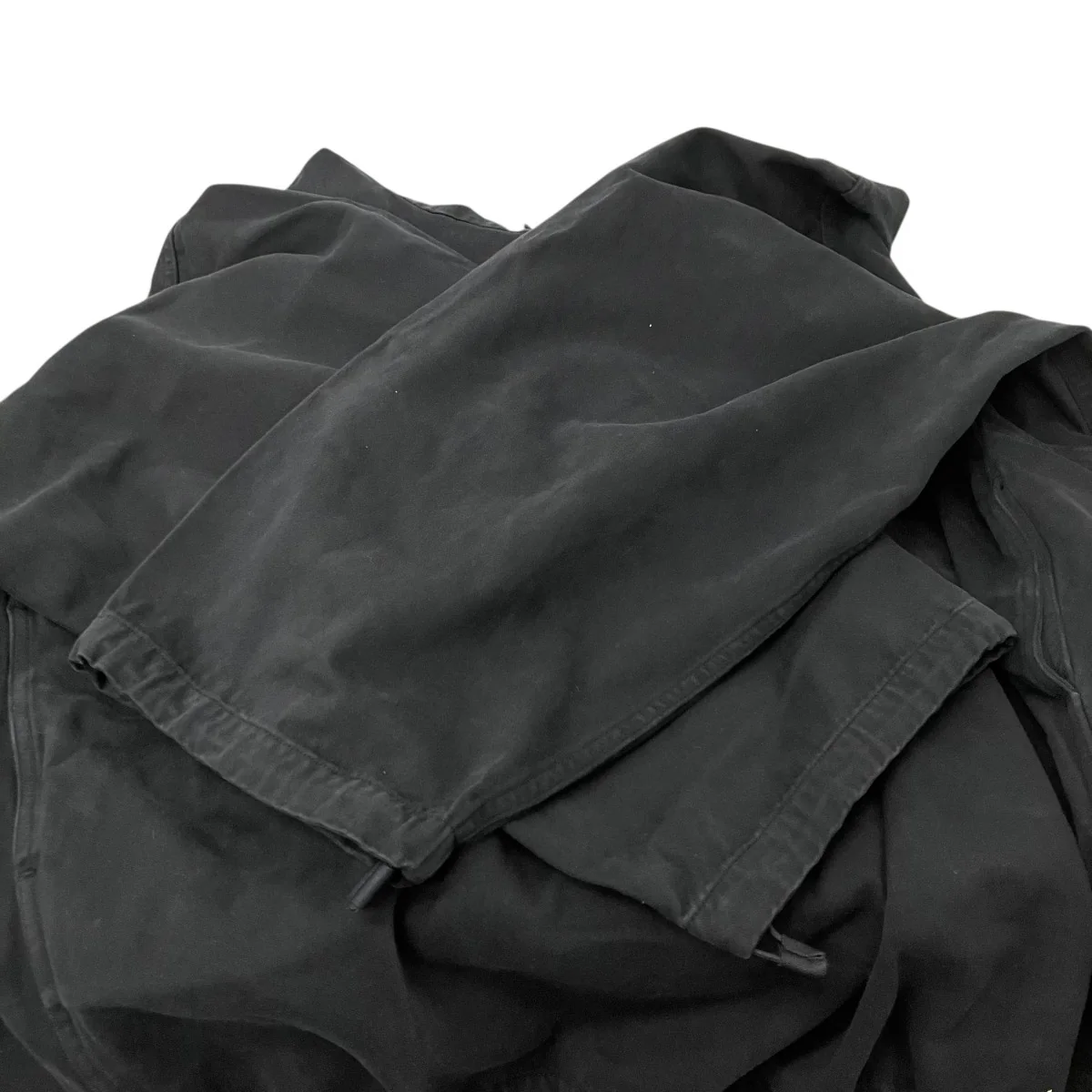SATEEN ANORAK HOODIE BLACK - Image 4