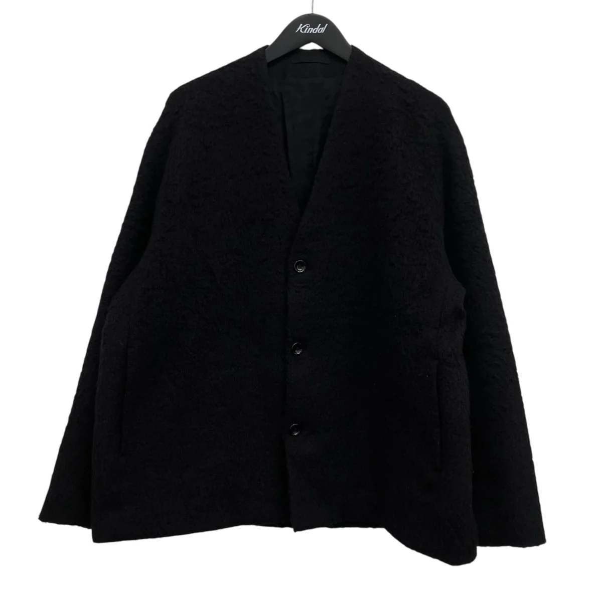 ALPAKA SHAGGY COLLARLESS JACKET アルパカカラーレスシャギージャケット