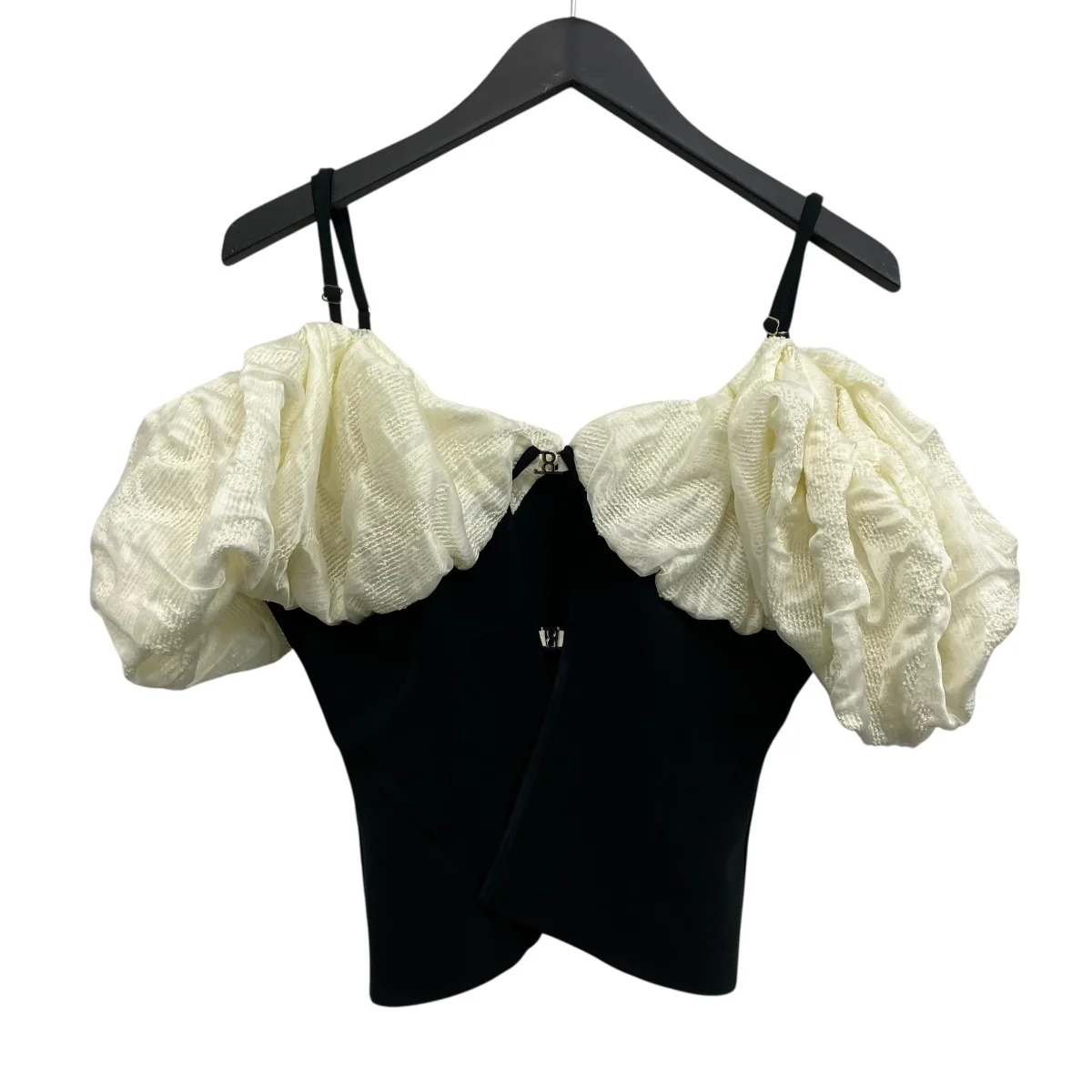 See-through Jacquard Voluminous Sleeve Top シースルージャガードボリュームスリーブトップ - Image 2