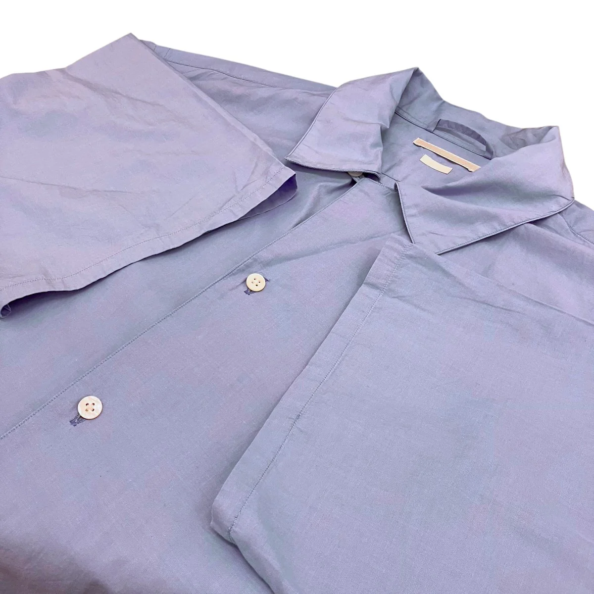 【Chambray Open-collar Shirt】シャンブレーオープンカラー半袖シャツBHS24S008C70 - Image 5