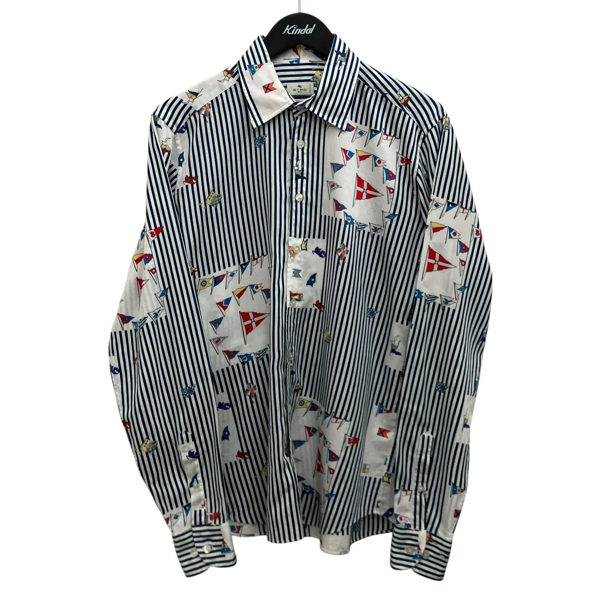 総柄シャツ211-13190-4734