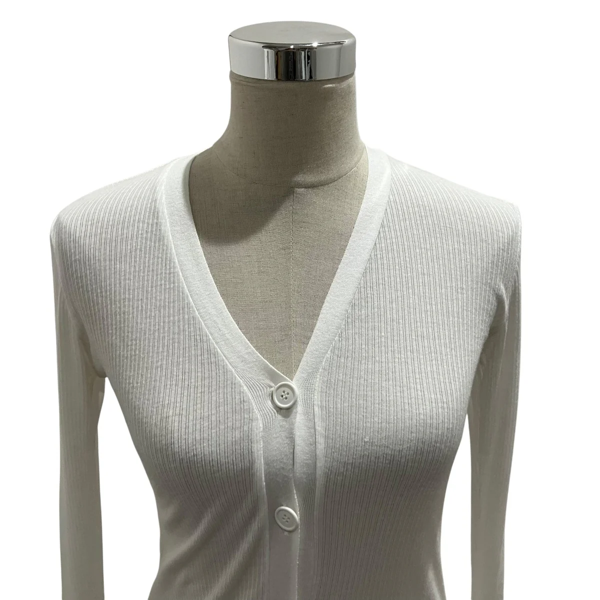 【Sheer rib V cardigan】リブカーディガンEEK-04080-4 - Image 3