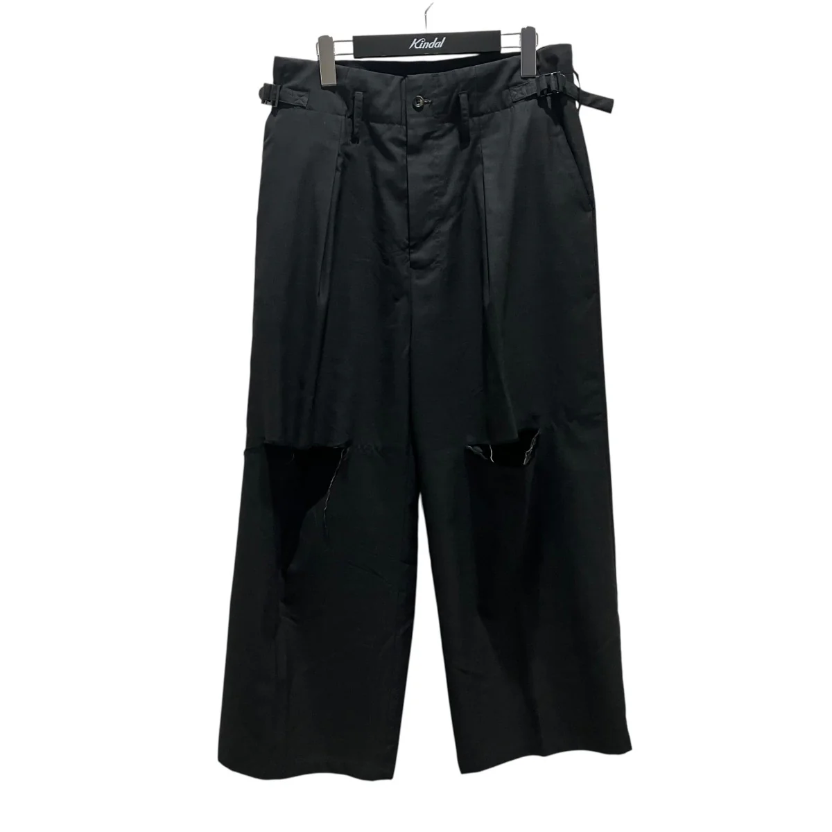 24SS【WOOL DAMAGE WIDE SLACKS】ウールダメージワイドスラックスANC-PT39-C