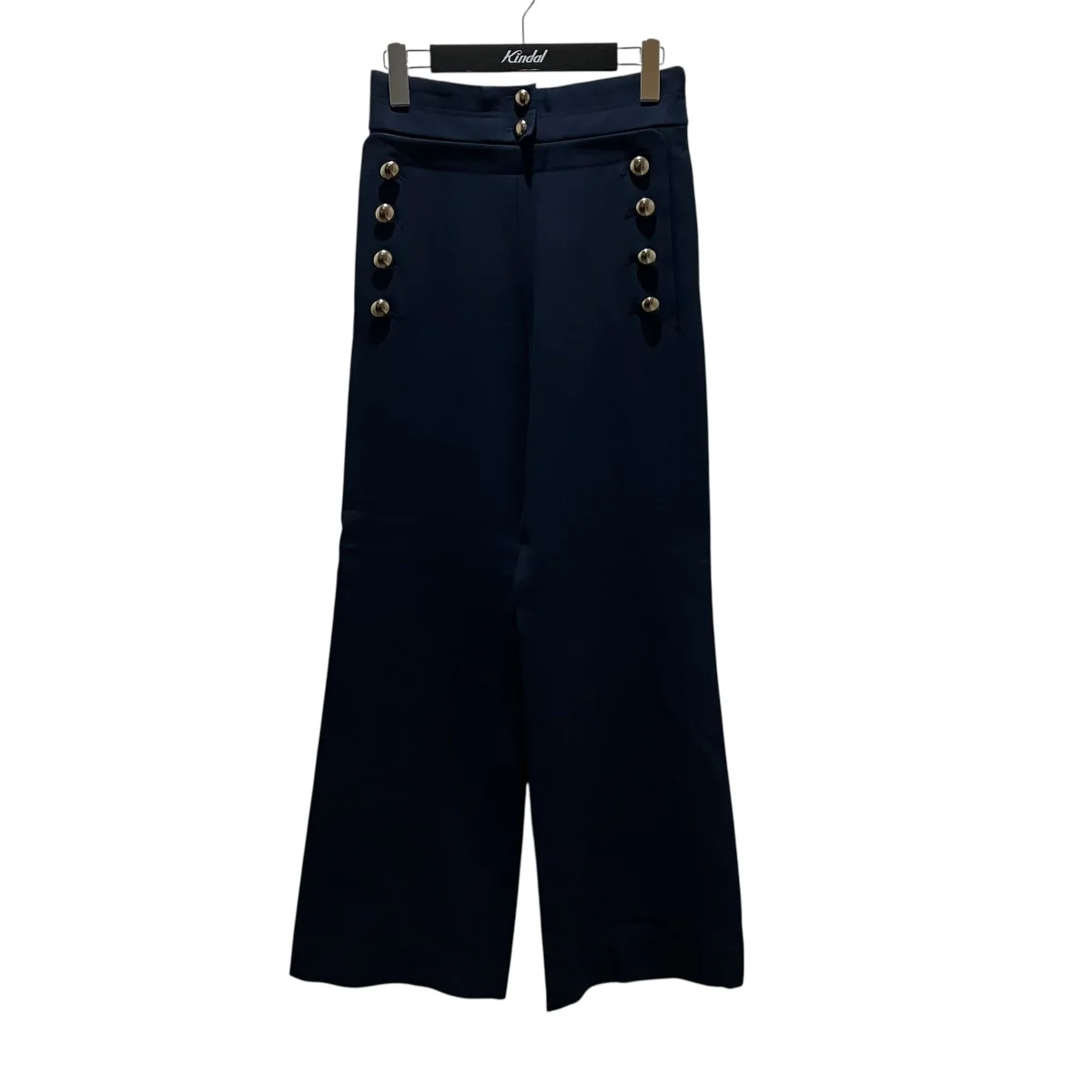 シルク混ボタンフレアパンツ15APA09-15A062
