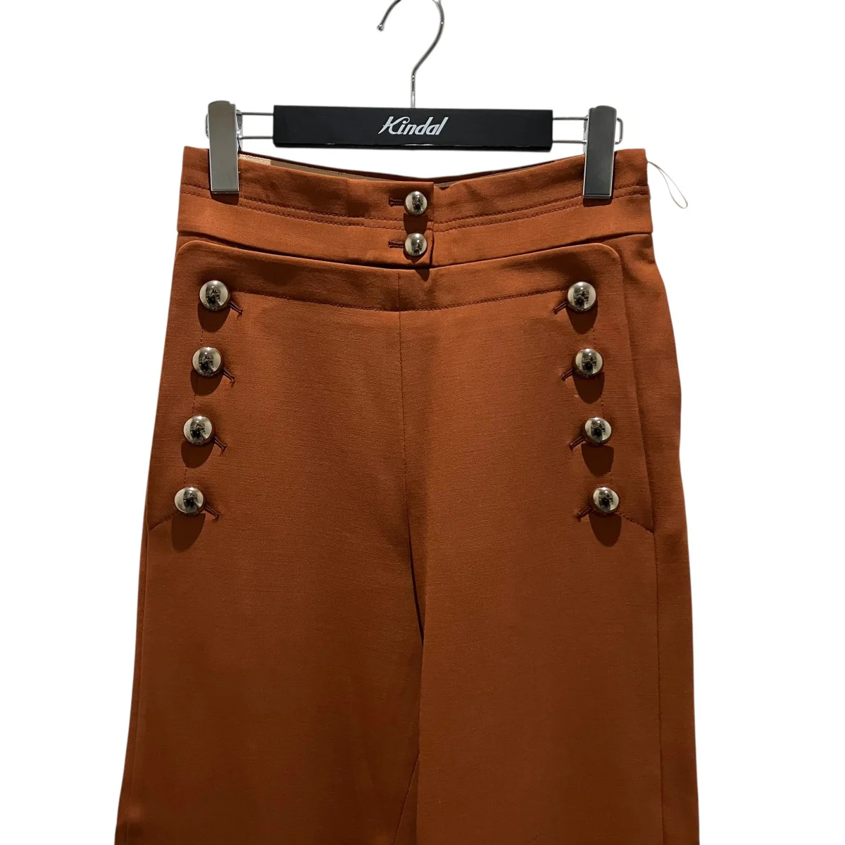 シルク混ボタンフレアパンツ15APA09-15A062 - Image 3