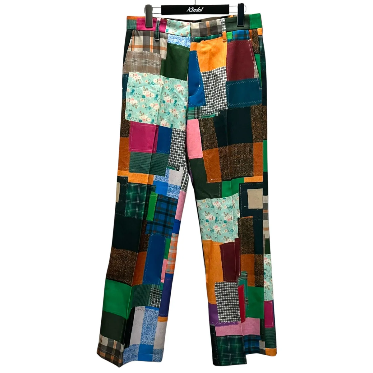 【PRINTED BOOTCUT TROUSERS SUNE】パッチワークパンツ