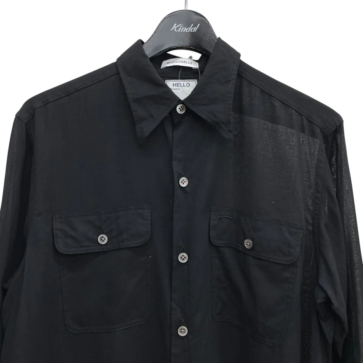 HAMPTON SH W VOILEウール×ナイロンブラウスMB211-5019 - Image 3
