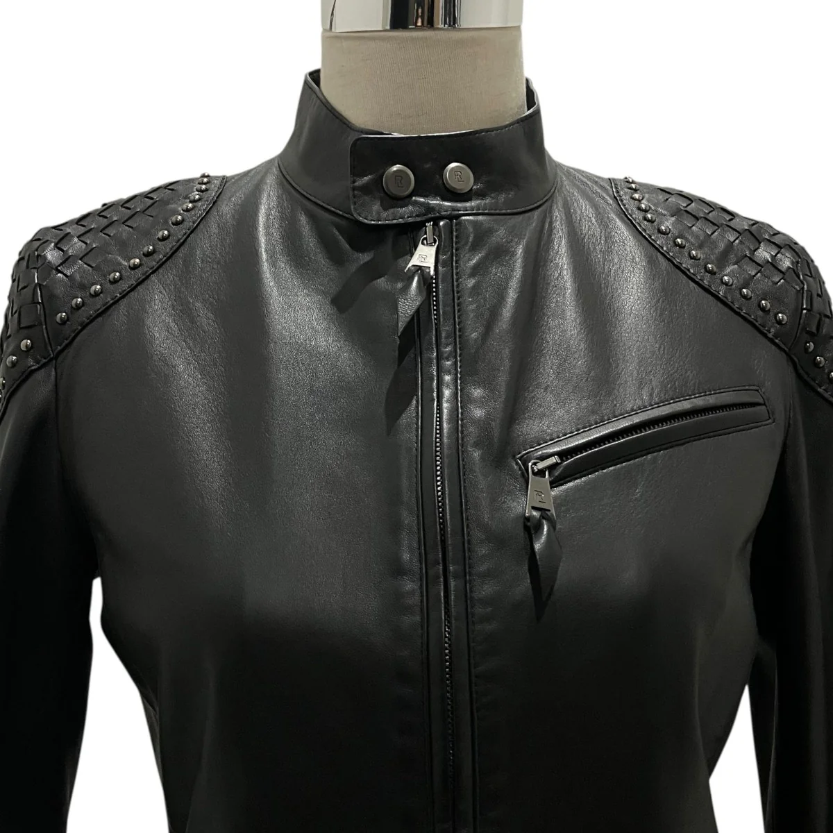 【Studded Leather Zip Up Jacket】ラムレザージャケット200013719 - Image 4