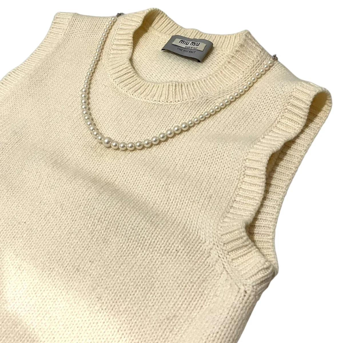 パールカシミヤニットベストMMT820 - Image 6