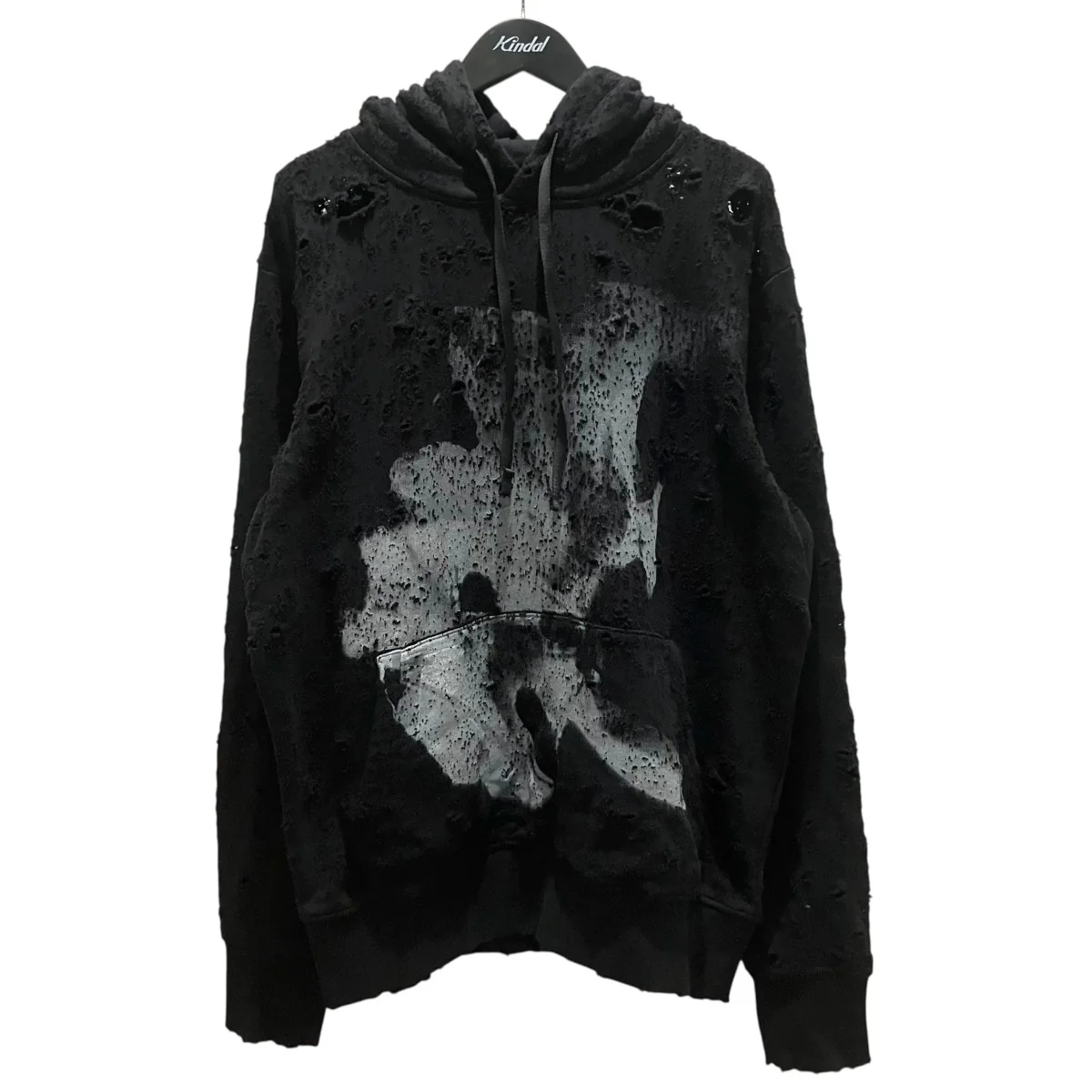 22SS【LASER SWEAT SHIRT GRAPHIC HOODIE】ダメージパーカー
