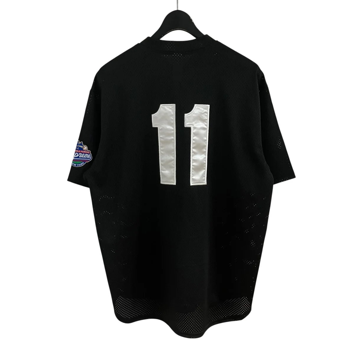 SロゴベースボールヘンリーネックメッシュTシャツ - Image 3