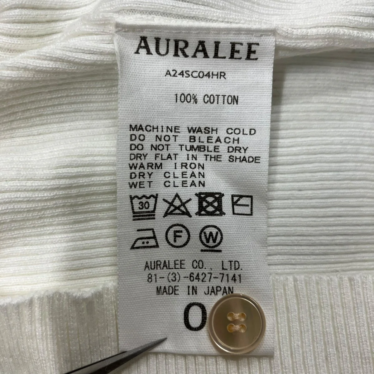 24SS リブニットショートカーディガン - Image 7