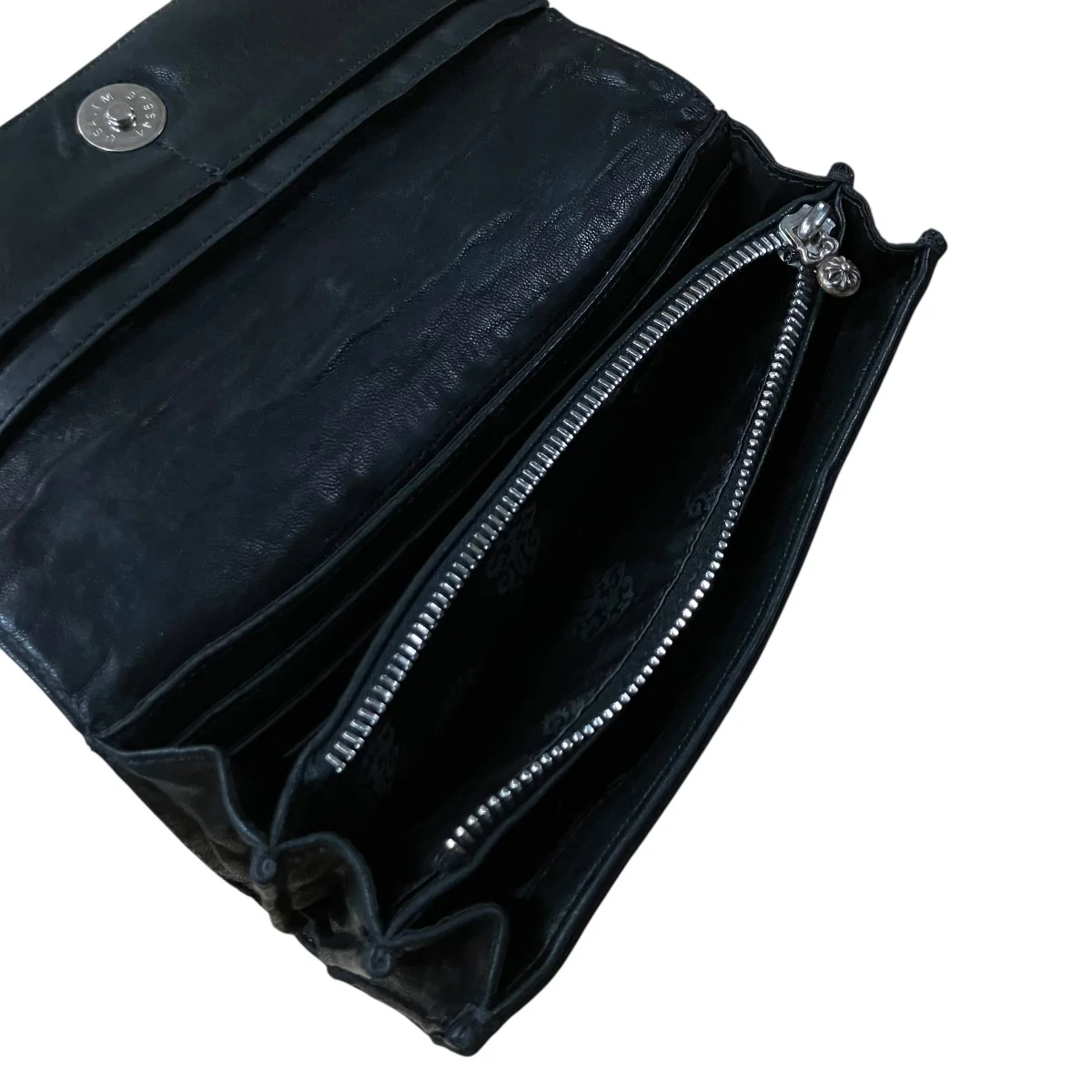 クロスボール ボタン スウェード長財布 ロングウォレット - Image 6