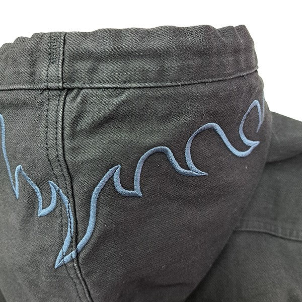 20AWJACKET ／ COTTON．DENIMファイヤー刺繍フーディーブルゾン202WVDT-JKM06 - Image 4