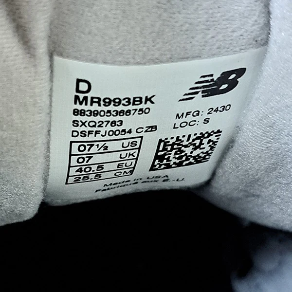 スウェードメッシュローカットスニーカーMR993BK - Image 8