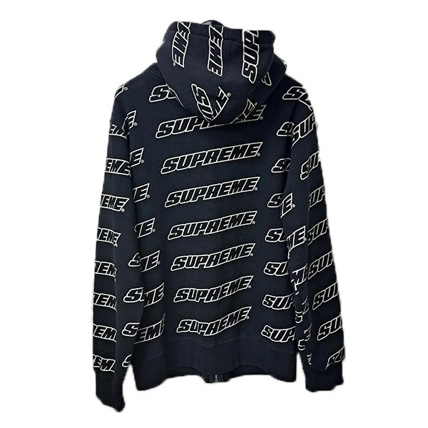 18SSRepeat Zip Up Hooded SweatshirtロゴプリントZIPUPスウェットパーカー - Image 2