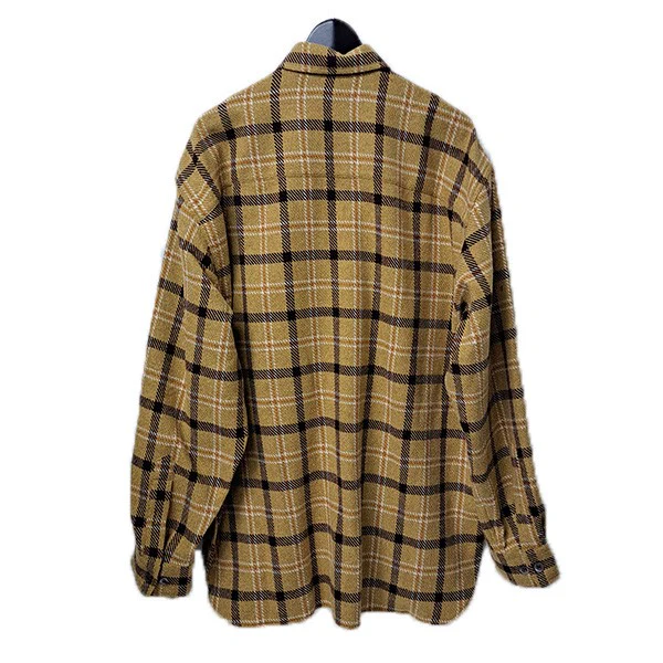 CALENDO 9292 M．W．SHIRT YELフラップポケットチェックネルシャツ - Image 2