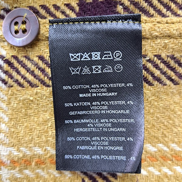 CALENDO 9292 M．W．SHIRT YELフラップポケットチェックネルシャツ - Image 6