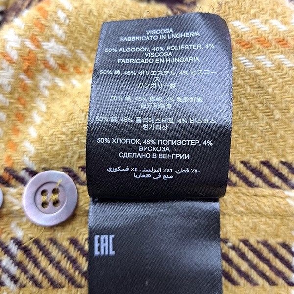 CALENDO 9292 M．W．SHIRT YELフラップポケットチェックネルシャツ - Image 7