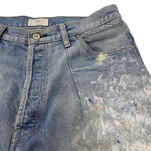 15oz Denim Tuck Splash 4PKペイントクラッシュ加工タックデニムパンツ21-030-HL-8120-3 - Image 3