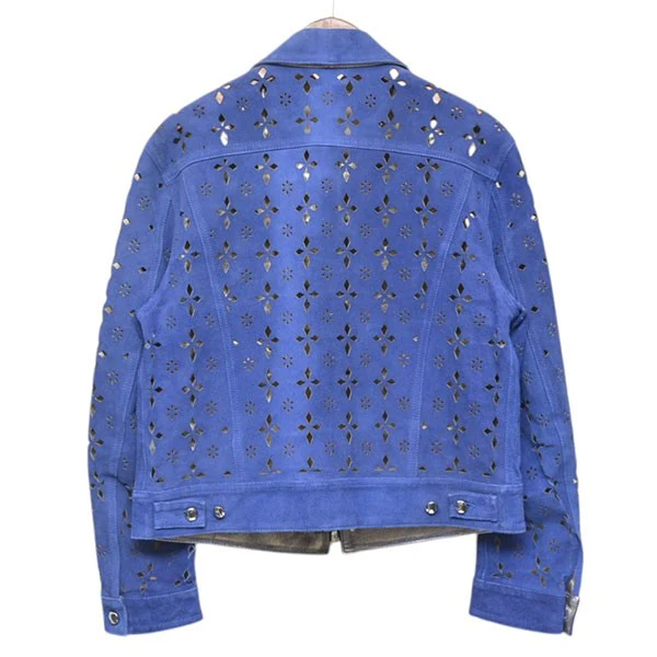 2023SS　DIAMOND-CUT LEATHER JACKET　ダイアモンドカットレザージャケット　スウェードトラッカージャケット　MMSS-BL0723 - Image 2