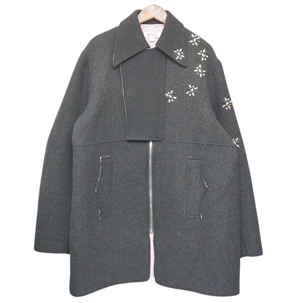 2024AW　RAINDROP STUDS COAT　レインドロップスタッズコート　ウールハーフコート　MPFW-CT0124