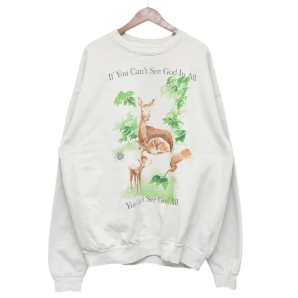 2023SS　Deer In The Forest Sweatshirt　オーバーサイズプリントスウェット　クルーネックトレーナー
