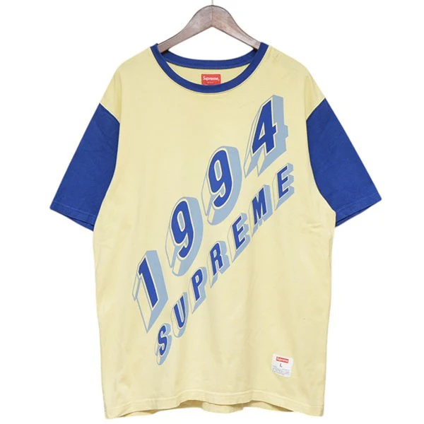 2020SS　BEVEL TEXT RINGER TEE　リンガープリントTシャツ