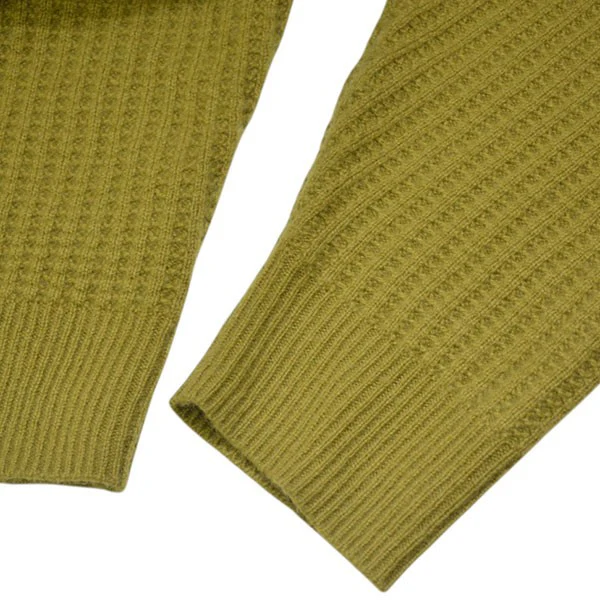 WAFFLE KNIT CASHMERE CREW　カシミヤワッフルクルーネックニット　セーター　117257 - Image 4