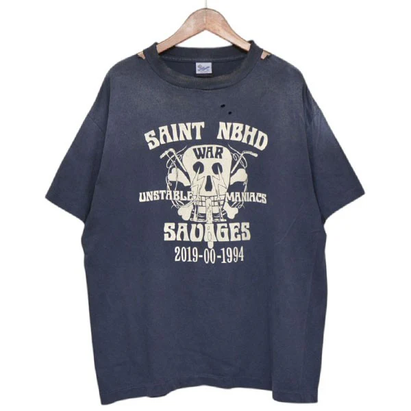 2025SS　SS TEE SAINT NBHD　USED加工プリントTシャツ　SM-HR3-0000-C71