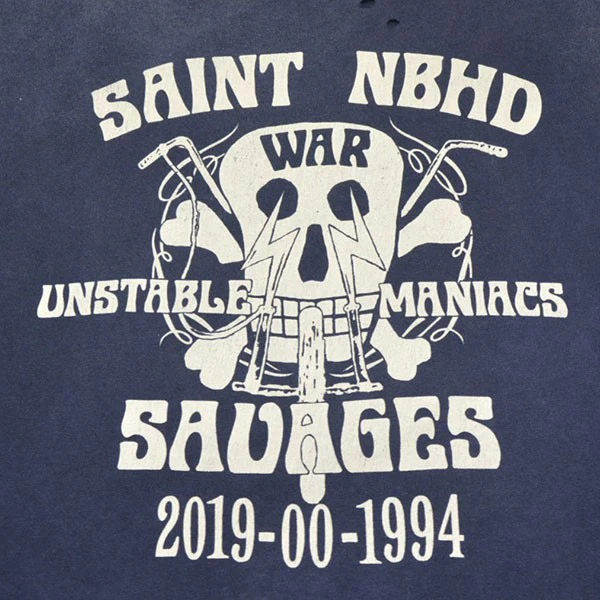 2025SS　SS TEE SAINT NBHD　USED加工プリントTシャツ　SM-HR3-0000-C71 - Image 4