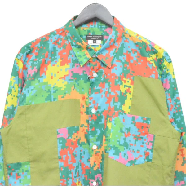 2025AW　patchwork printed shirt　デジタルカモパッチワークブラウス　PP-B009 - Image 3