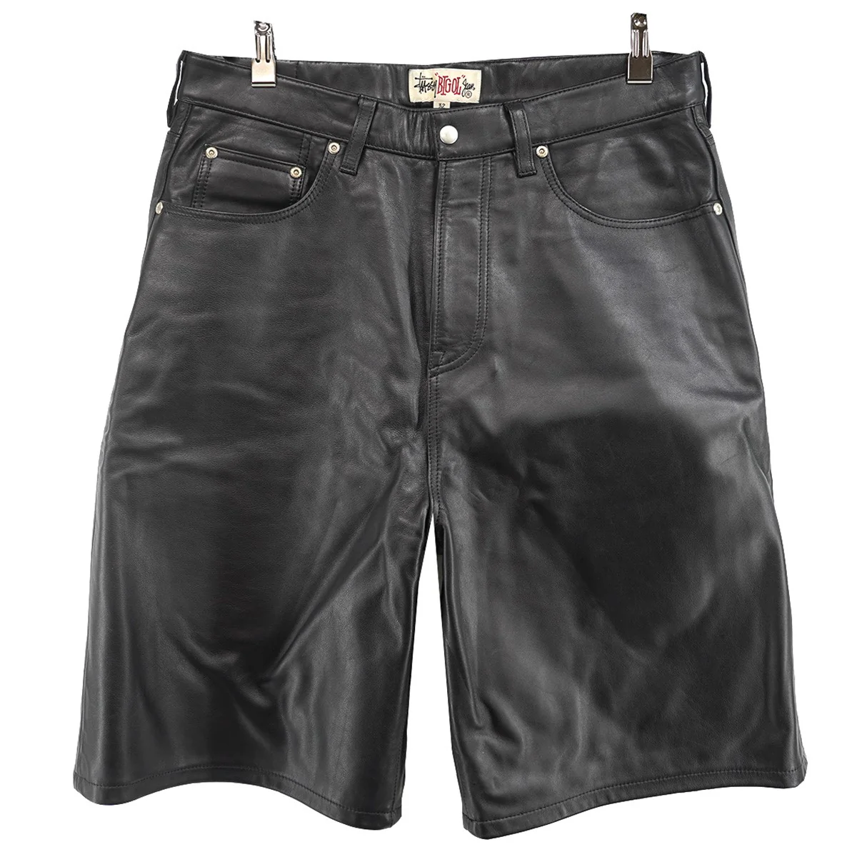 24AW BIG OL SHORT LEATHERビッグ バギー ワイド レザーショーツ ハーフパンツ
