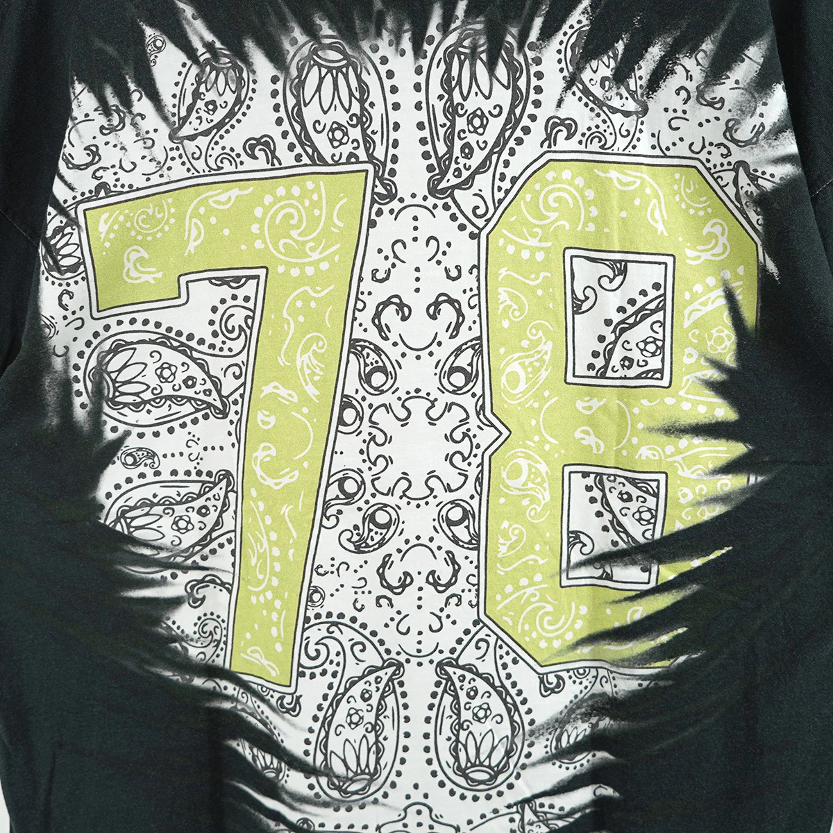 25SS T-Boxt-78-R1 T-Shirt With 78 Bandana Printバンダナ ナンバリング 加工 オーバーサイズ Tシャツ - Image 4