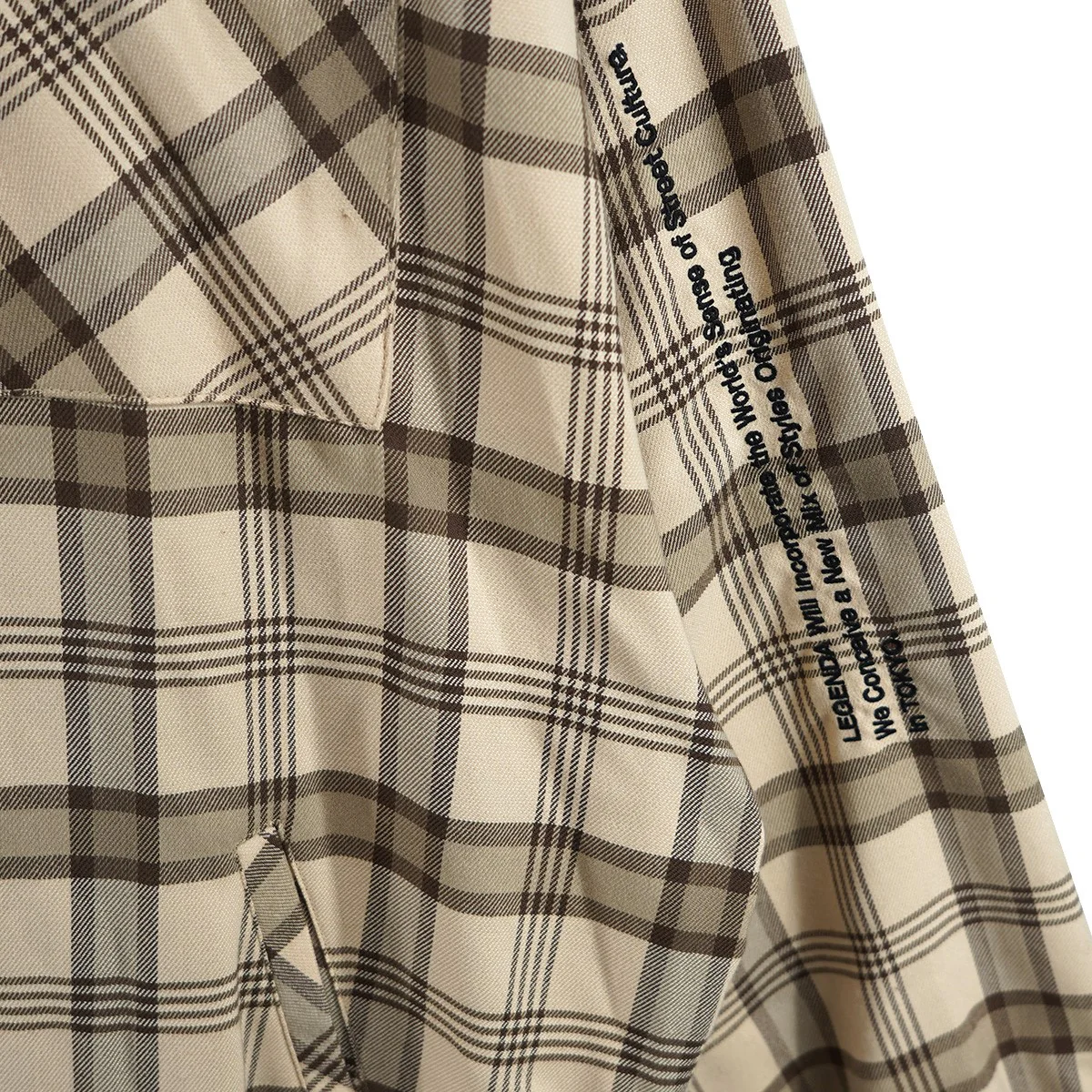 Over Sized TR Check Blousonオーバーサイズ チェック シャツジャケット ブルゾン - Image 3