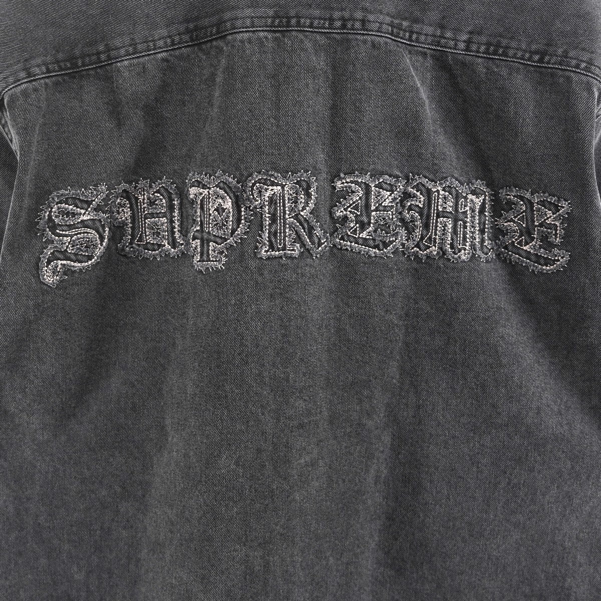 25AW Applique Denim Shirtバックロゴ アップリケ デニムシャツ - Image 2