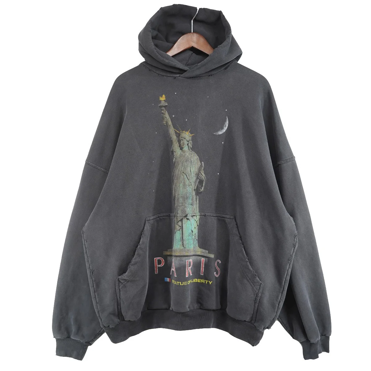 24AW Large Fit Hoodie PARIS LIBERTY HOODIE ヴィンテージ Vintage ダメージオーバーサイズ ロゴ パリス フーディ パーカー