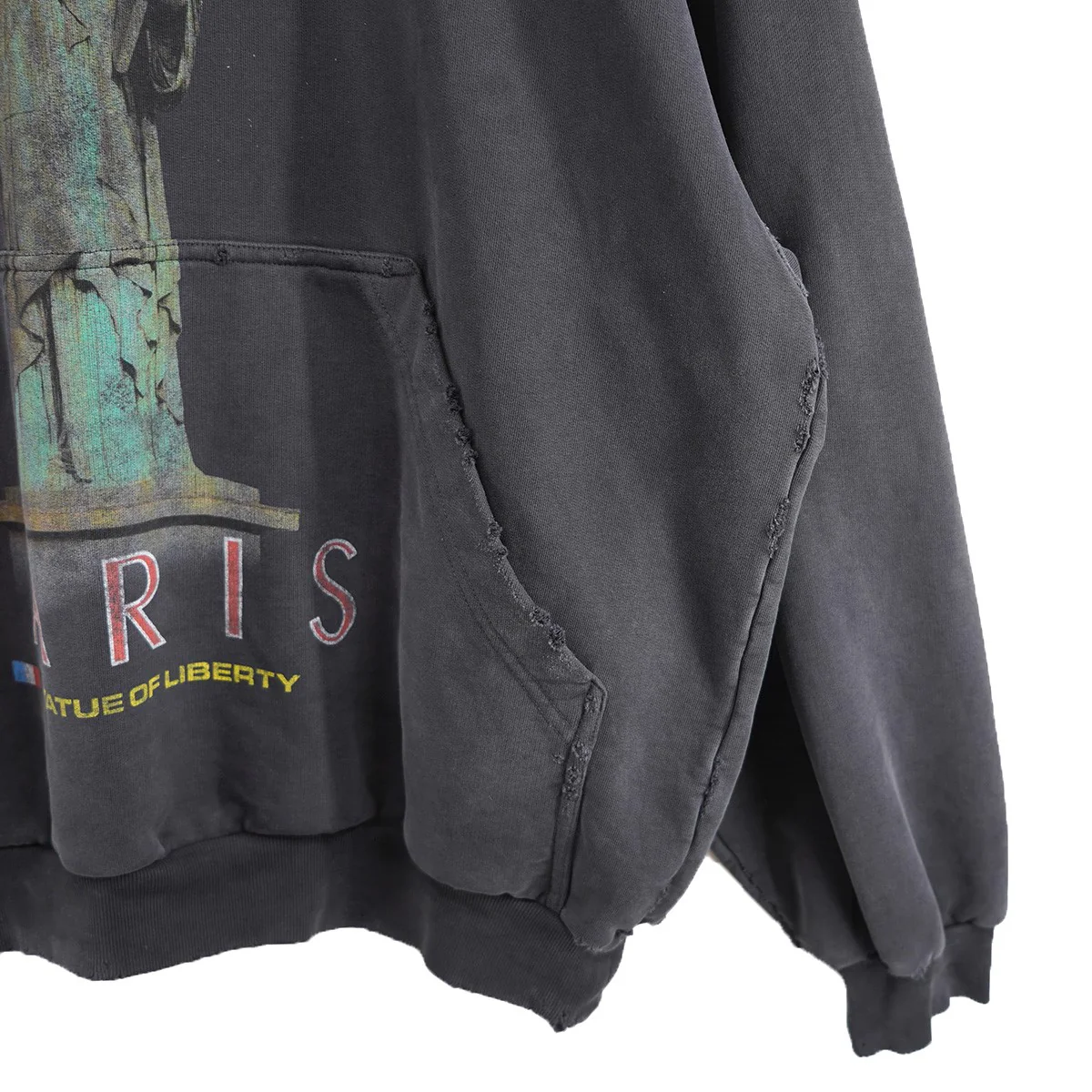 24AW Large Fit Hoodie PARIS LIBERTY HOODIE ヴィンテージ Vintage ダメージオーバーサイズ ロゴ パリス フーディ パーカー - Image 4
