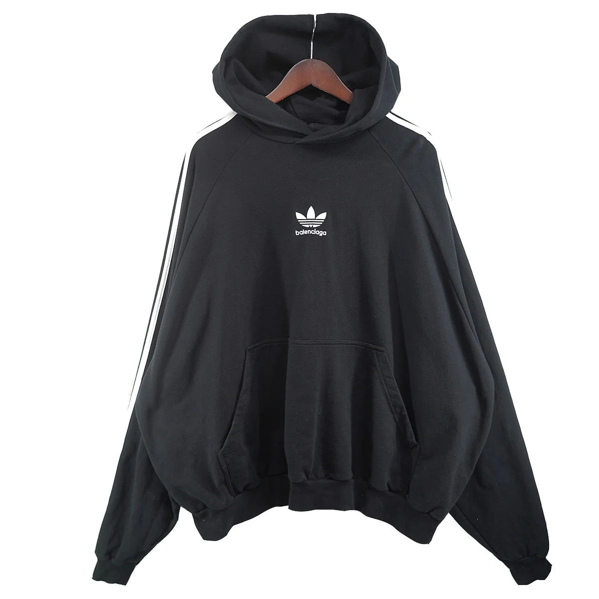 22AW adidasコラボ  Large Fit Hoodieロゴ スリーブ ライン オーバーサイズ パーカー