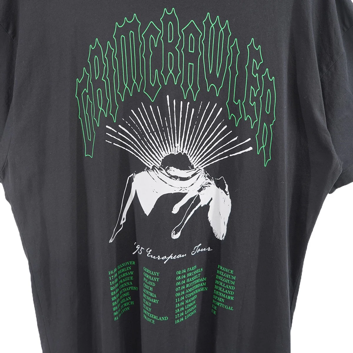 22SS GRIMCRAWLER OVERSIZED T-SHIRTグラフィック ロゴ パッチ オーバーサイズ Tシャツ - Image 4