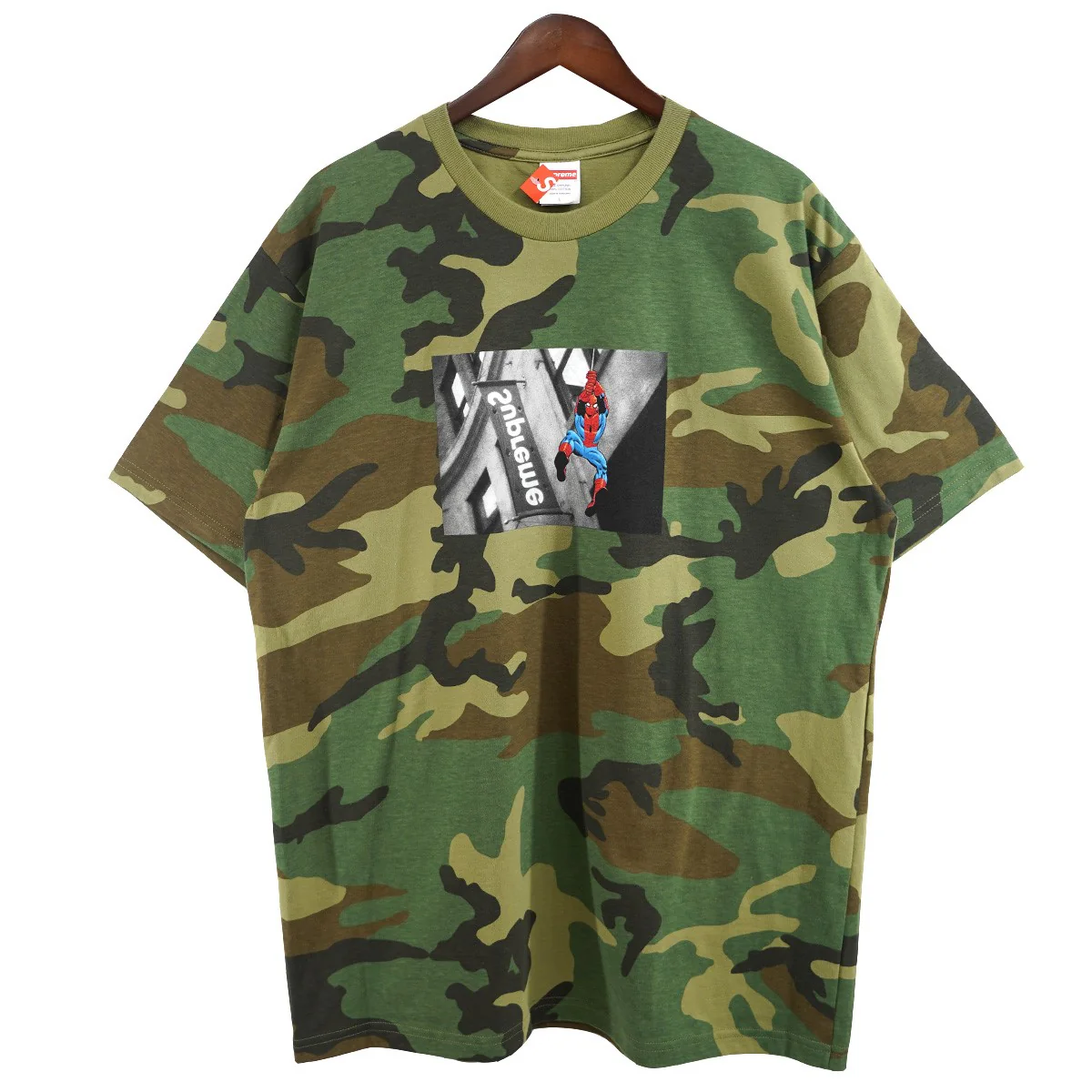 26SS Spider-Man Tee Woodland Camoロゴ スパイダーマン Tシャツ