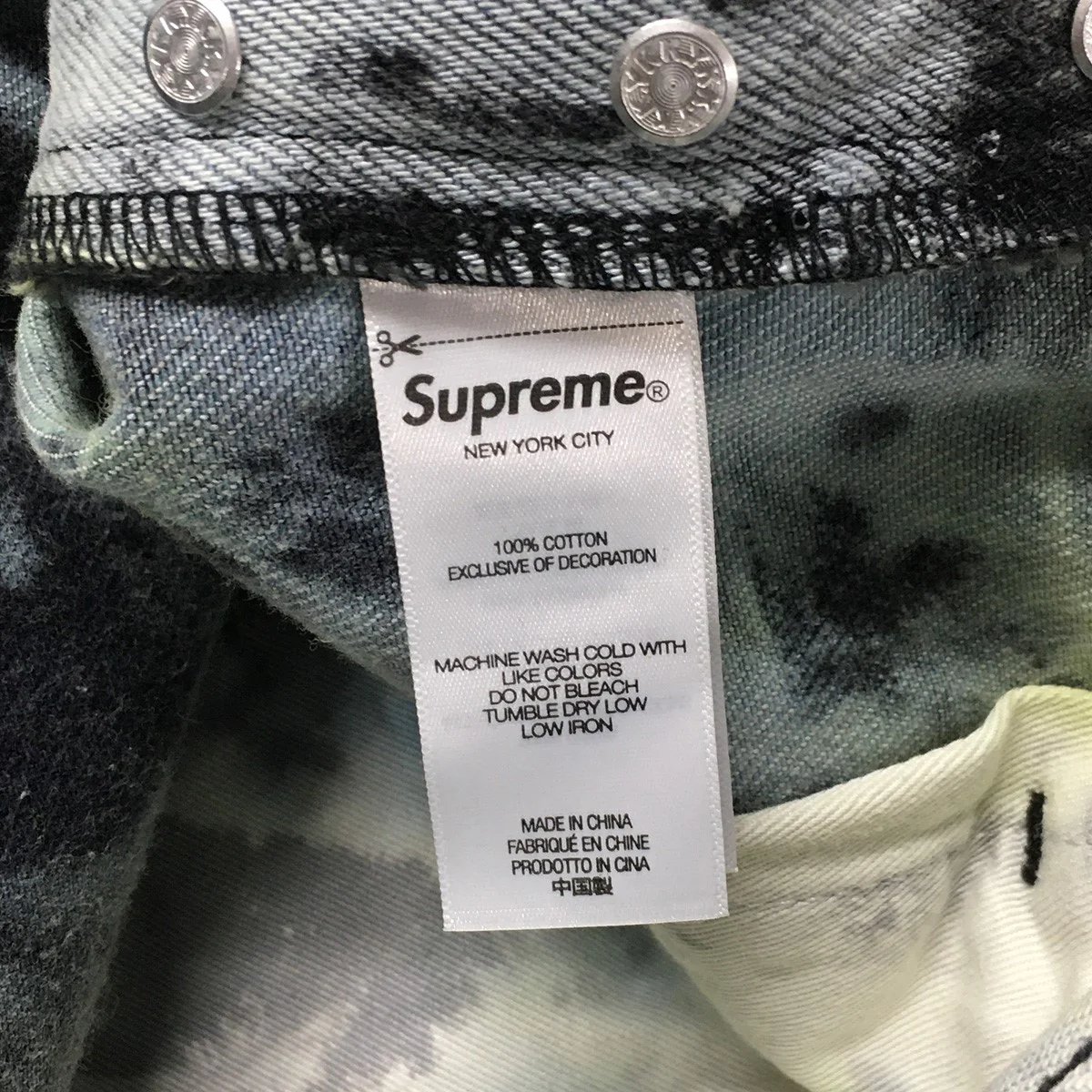 26SS Regular Jean Tie Dyeレギュラージーンズ タイダイ加工 ロゴ スターパッチ デニムパンツ - Image 7