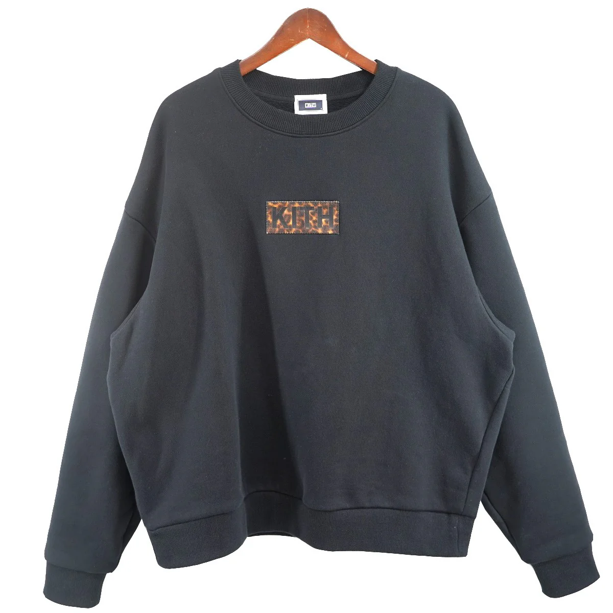 25AW Classic Logo Leopard Applique Nelson Crewneckクラシック ボックス ロゴ レオパード クルーネック スウェット トレーナー